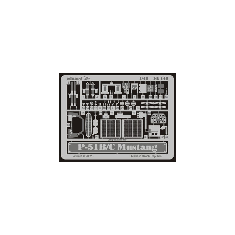 Photoetched set P-51B/C (ICM)