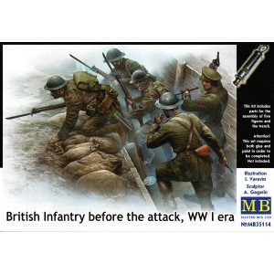 British Infantry before the attack, WW I era