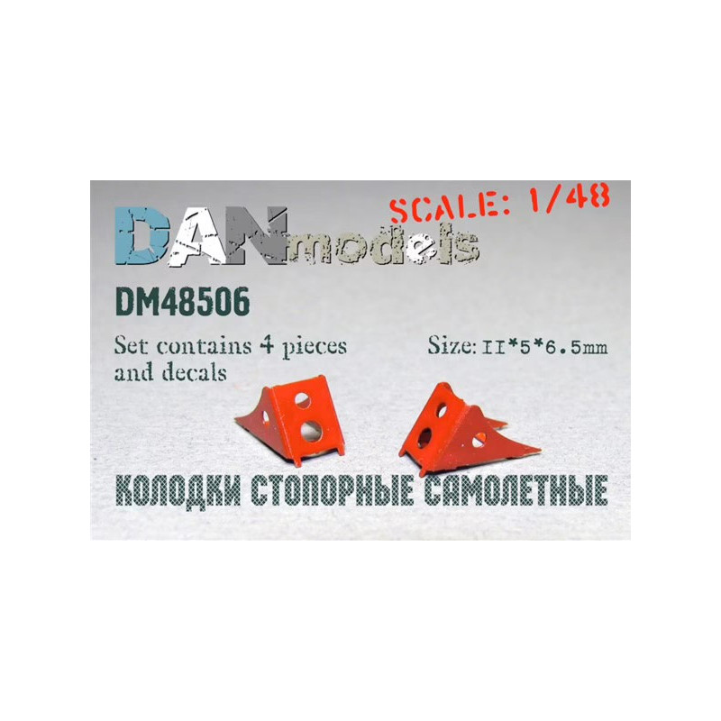 Aircraft chocks #4, 4 pcs + decal