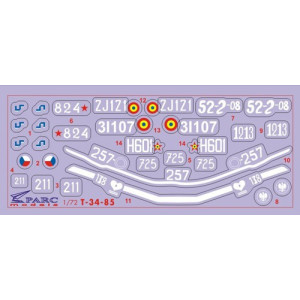 Decal 1/72 T-34/85