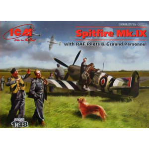 Spitfire Mk.IX with RAF pilots & ground personnel