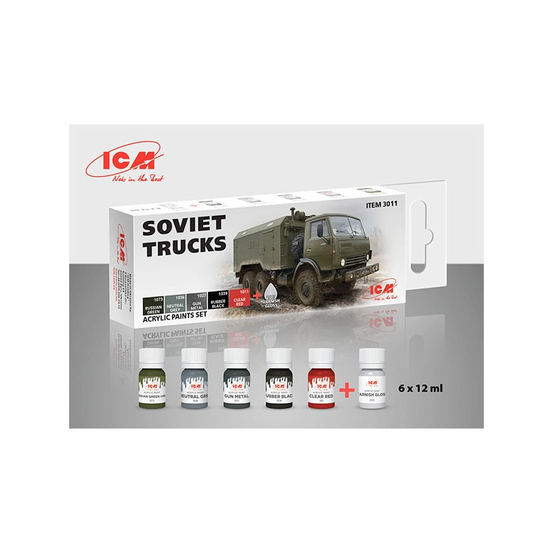 Acrylic paint set for Soviet Trucks