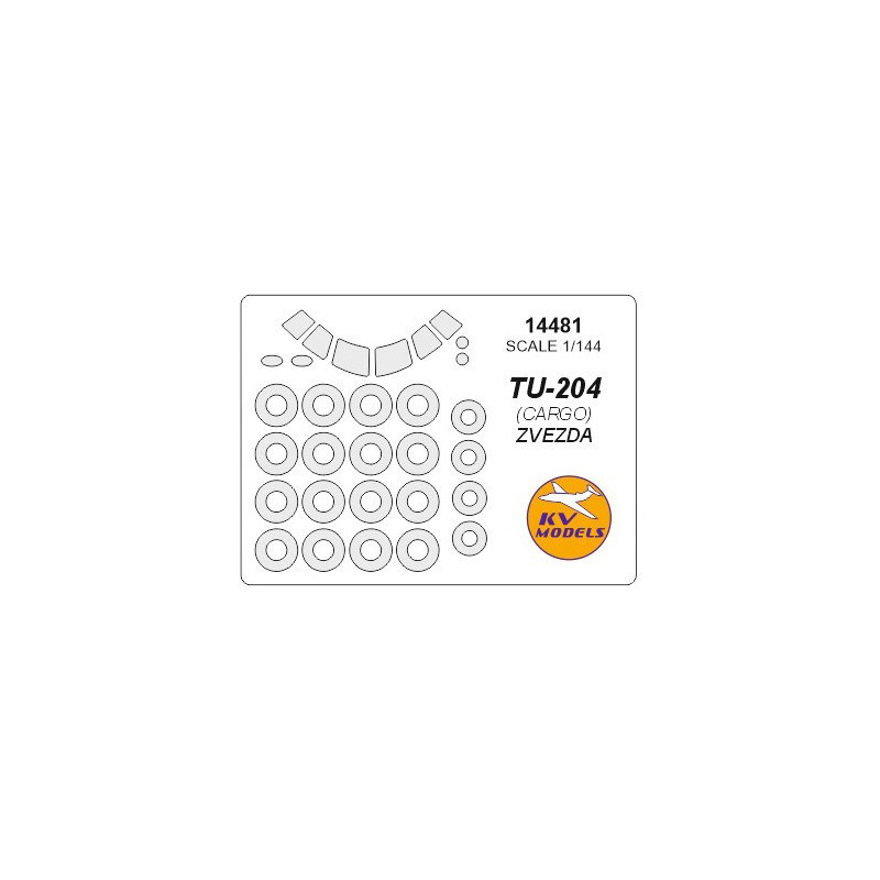 Masca cockpit + wheels Tu-204 cargo (Zvezda)