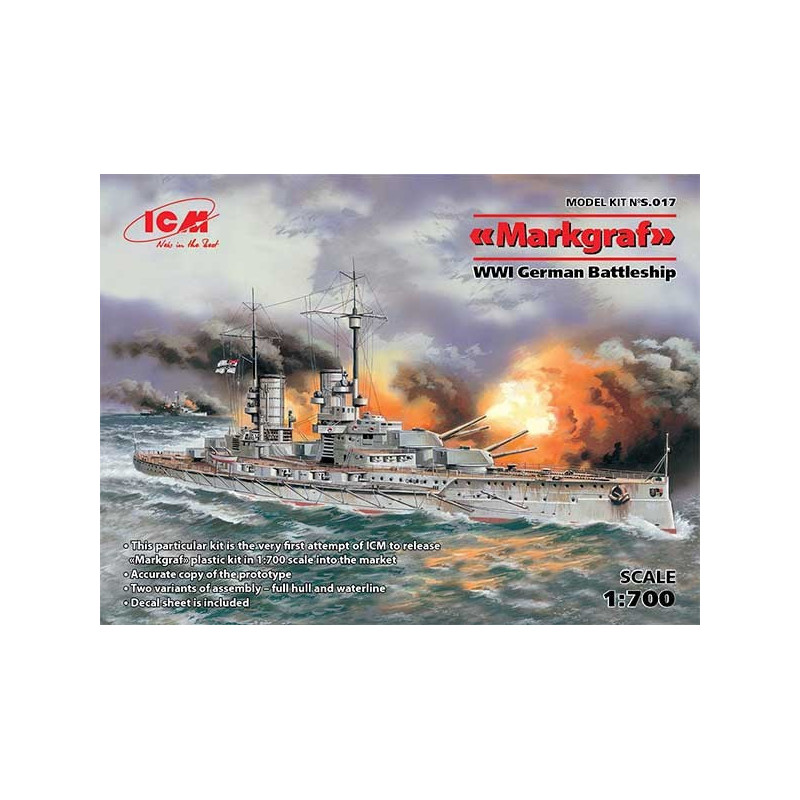 Markgraf (full hull & waterline), WWI German Battleship