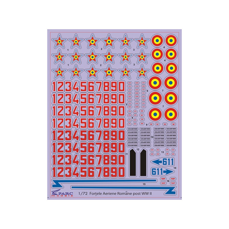 Decal 1/72 Fortele Aeriene Romane post WW II