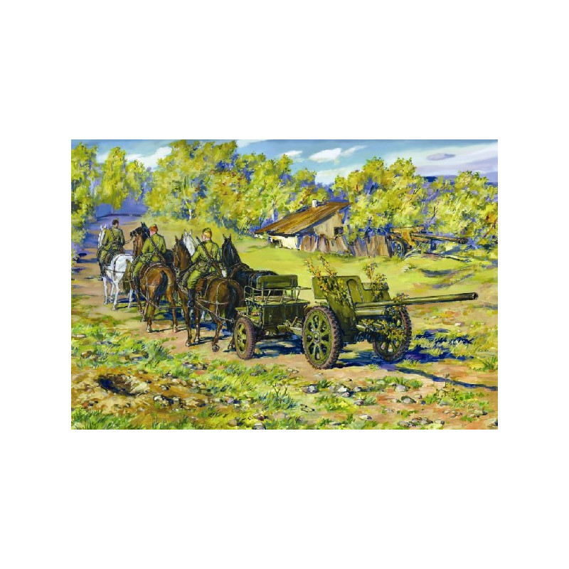 76,2 mm F-22 with Horse Transport