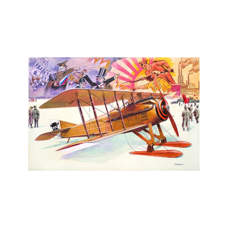 SPAD VII C.1 with Russian skies