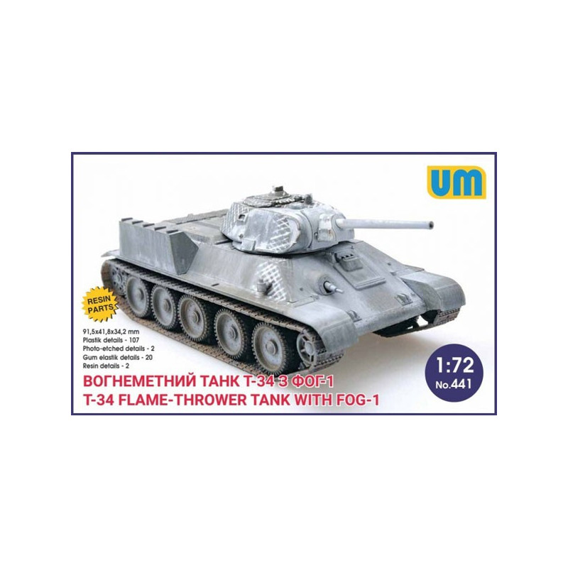 Fire-throwing tank T-34 with FOG-1