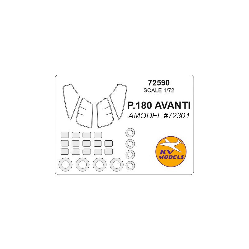 Masca Piaggio P.180 Avanti + wheels masks  (Amodel)