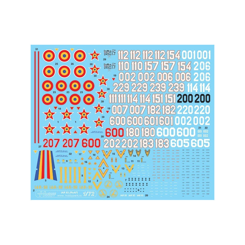 Decal 1/72 IAR-93/93DC