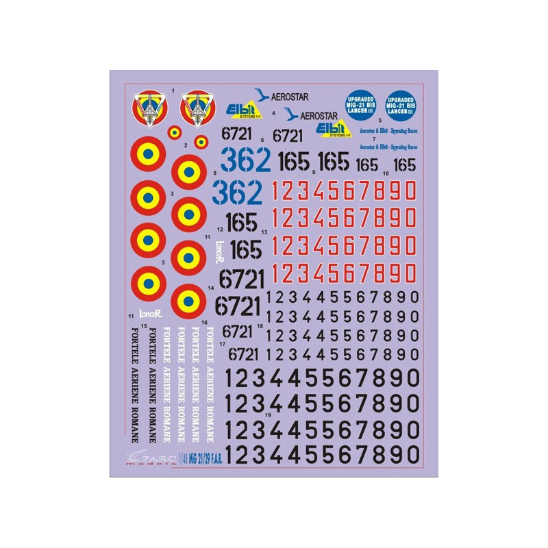 Decal 1/48 MiG-21/29 F.A.R