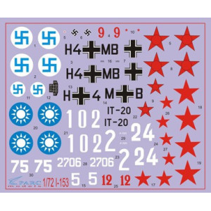 Decal 1/72 I-153