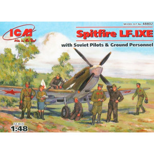 Spitfire LF.IXE with Soviet Pilots & Ground Personnel