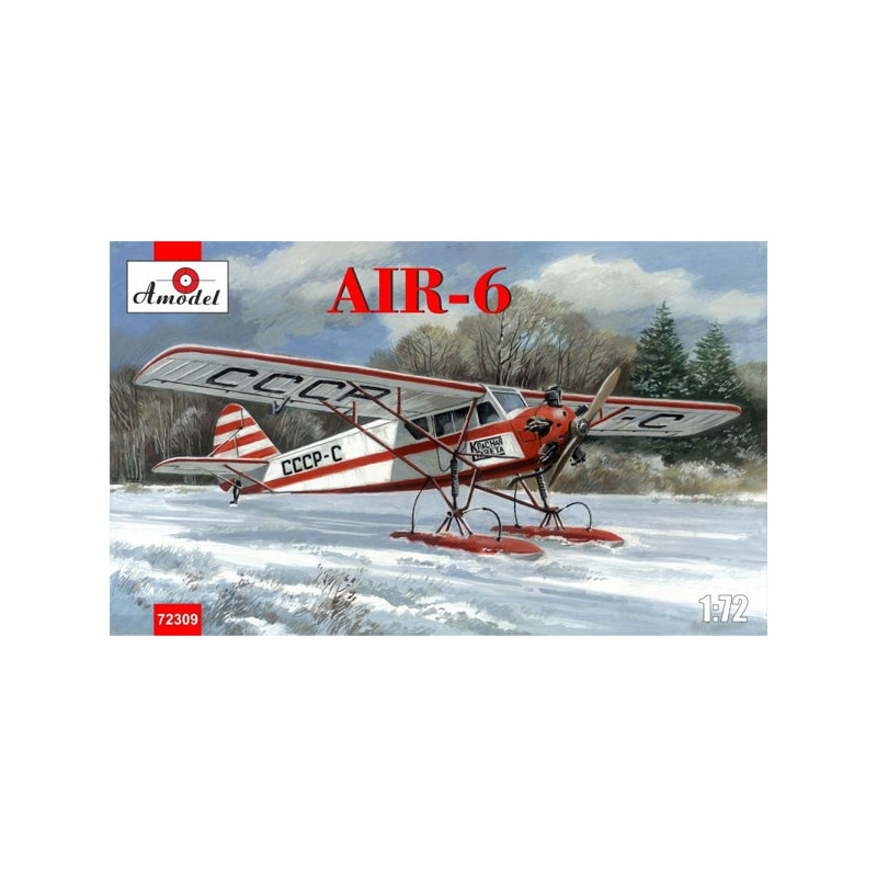 AIR-6 Soviet monoplane on skis
