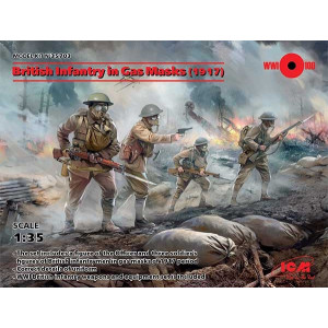 British Infantry in Gas Masks (1917) (4 figures)