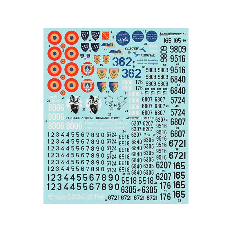 Decal 1/48 MiG-21 LanceR