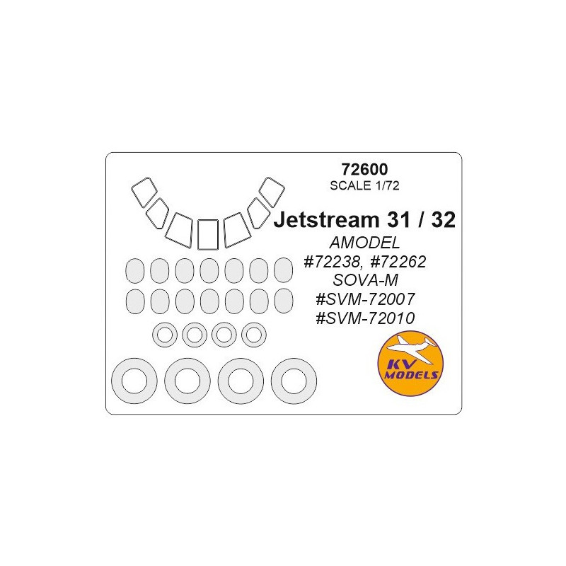 Masca JetStream 31 / 32 + wheels masks  (Amodel)