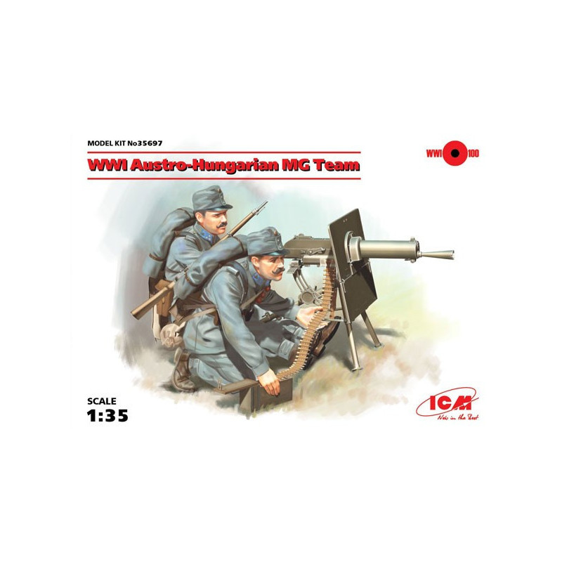 WWI Austro-Hungarian MG Team (2 figures)