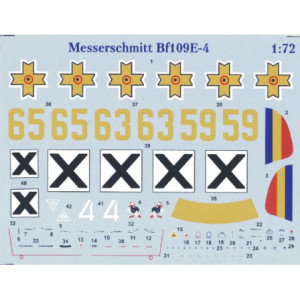 Decal  1/72 Bf-109 E4
