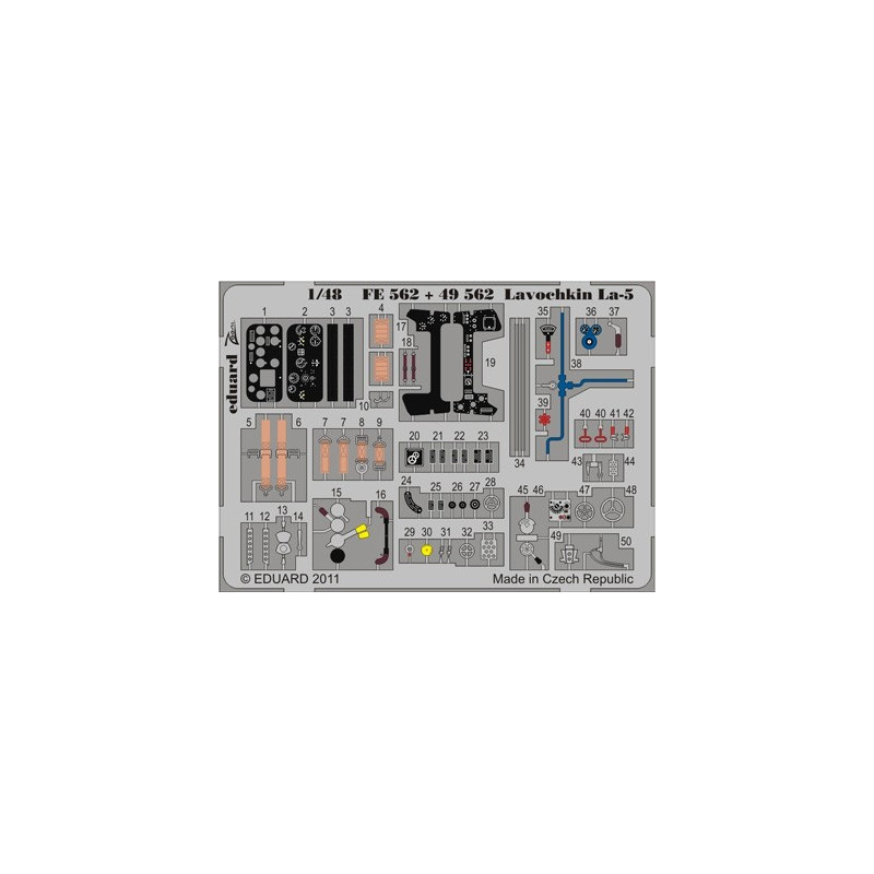 Photoetched set La-5 S.A. (Zvezda)