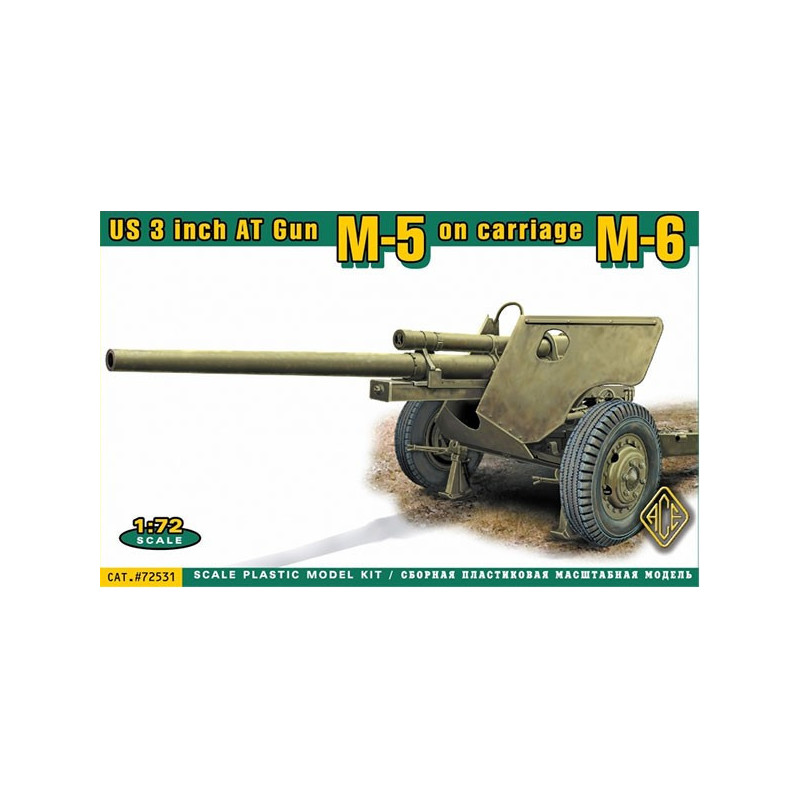 American 3-inch anti-tank gun on the carriage M6 (later version)