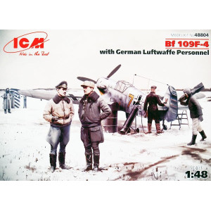 Bf-109F-4 with German Luftwaffe personnel