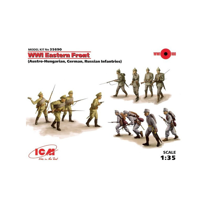 WWI Eastern Front (Austro-Hungarian, German, Russian infantries)
