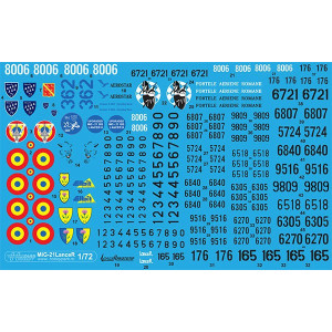Decal 1/72 MiG-21 LanceR