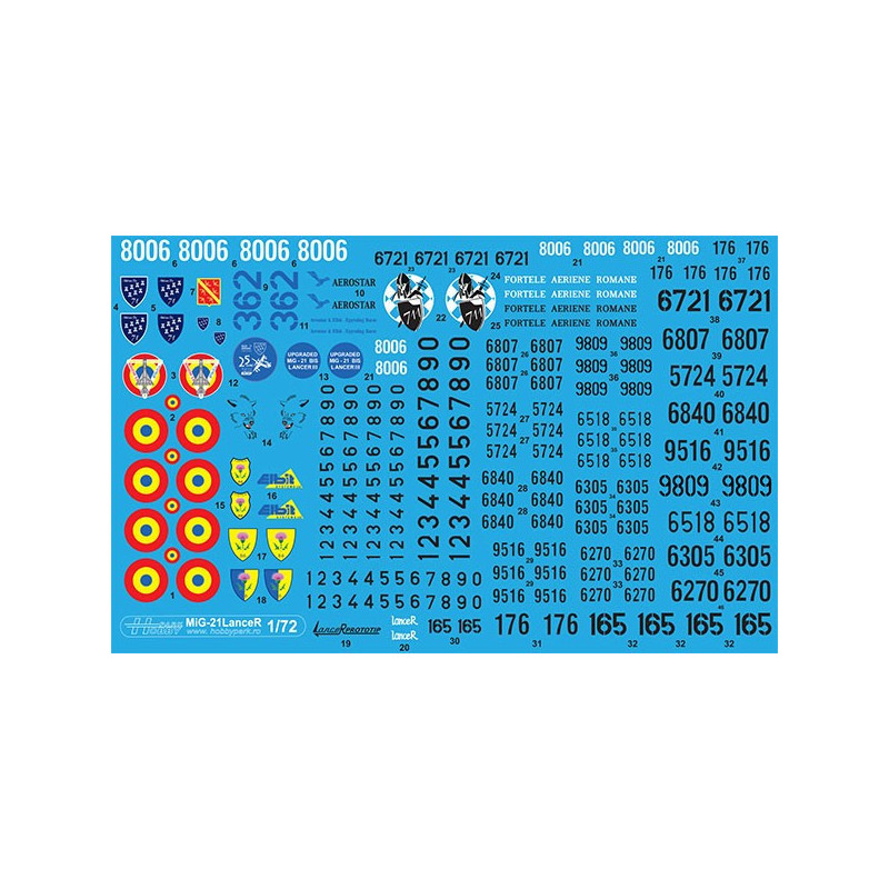 Decal 1/72 MiG-21 LanceR
