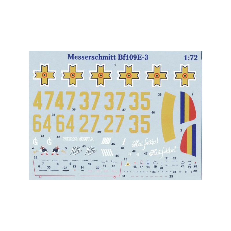 Decal  1/72 Bf-109 E3