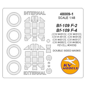 Masca cockpit + wheels Bf-109F-2 / F-4 / R-3 / R-6 (ICM/Revell)
