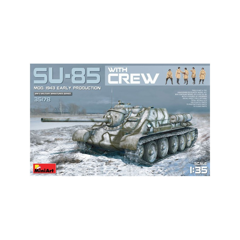 SU-85 SOVIET SPG Mod. 1943 w/CREW  (Early Production)