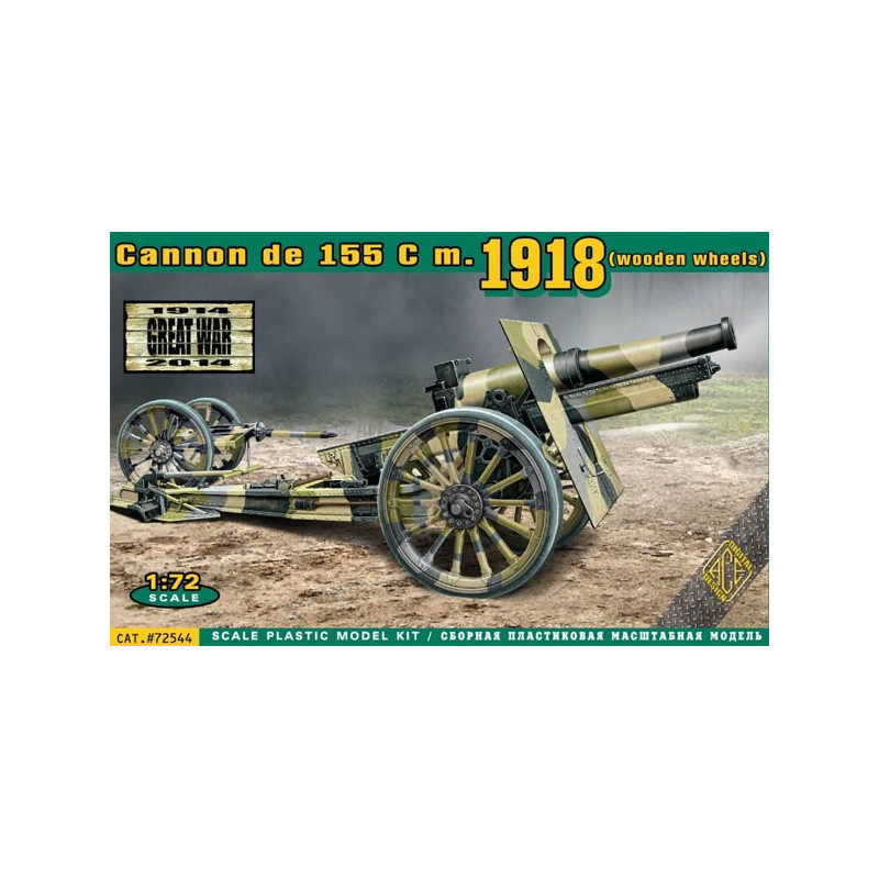 Cannon de 155 C m.1918 (wooden wheels)