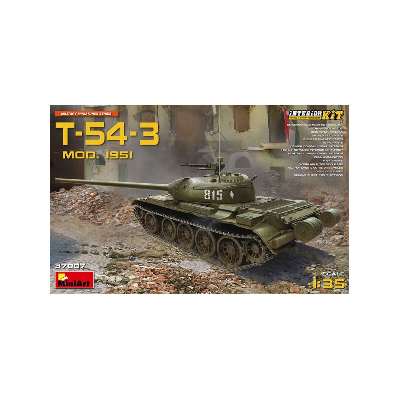 T-54-3 SOVIET MEDIUM TANK. Mod 1951