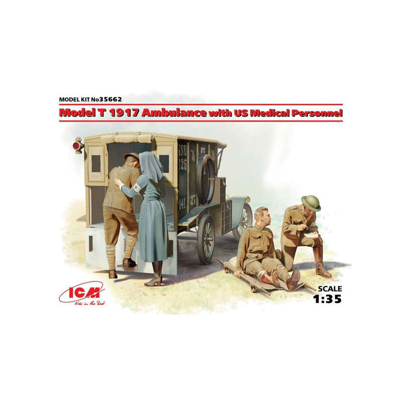 Model T 1917 Ambulance with US Medical Personnel