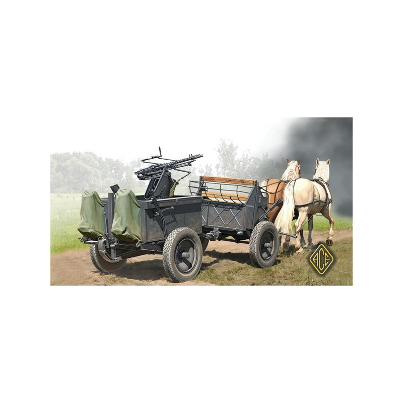 If. 5 horse drawn wagon (Type 36) with Zwillingslafette 36