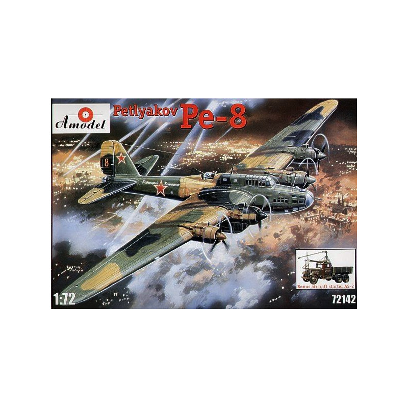 Pe-8 WWII Soviet bomber & AS-2 aircraft starter