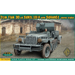 2cm Flak 30 sfl SdKfz.10/4 with Sd Anh32 ammo trailer