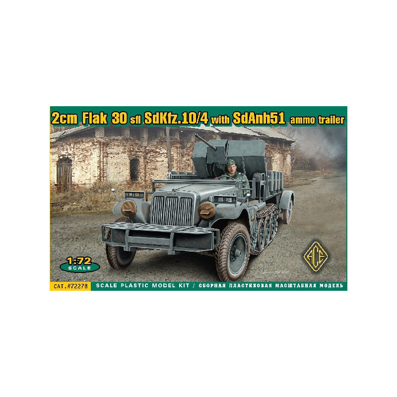 2cm Flak 30 sfl SdKfz.10/4 with Sd Anh32 ammo trailer