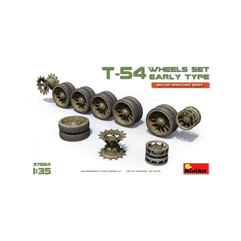 T-54 WHEELS SET. EARLY TYPE
