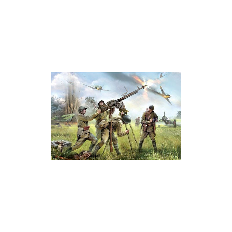 SOVIET DSHK WITH CREW WWII