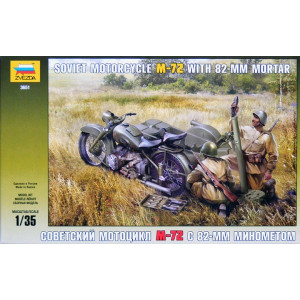 Soviet Motorcycle M-72 with Mortar
