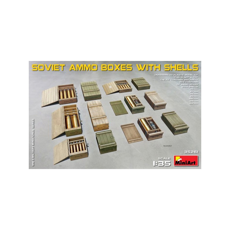 SOVIET AMMO BOXES w/SHELLS