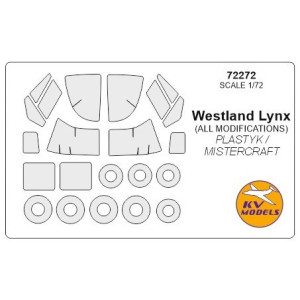 Masca cockpit + wheels Westland Lynx (Plastyk/MisterCraft)