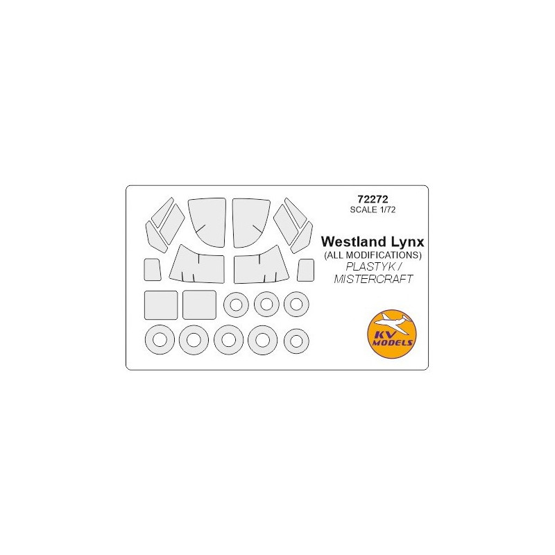 Masca cockpit + wheels Westland Lynx (Plastyk/MisterCraft)