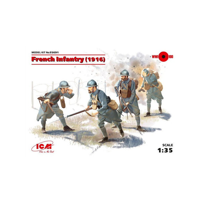 French Infantry (1916) (4 figures)