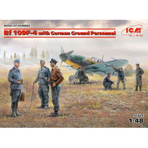 Bf 109F-4 with German Ground Personnel