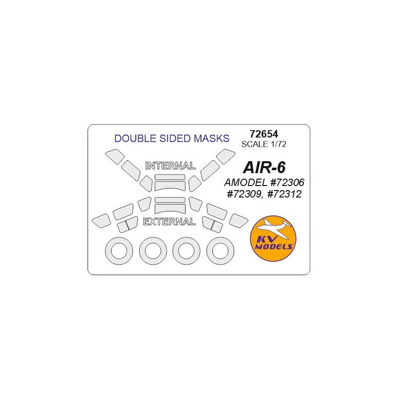Masca AIR-6 (double sided) + wheels masks  (Amodel)