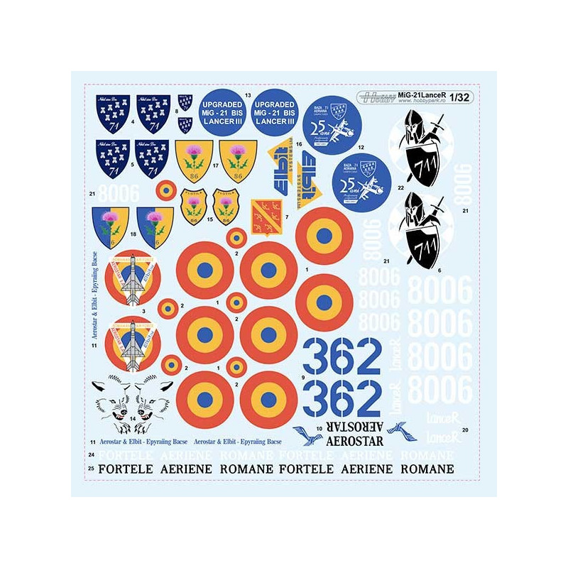 Decal 1/32 MiG-21 LanceR