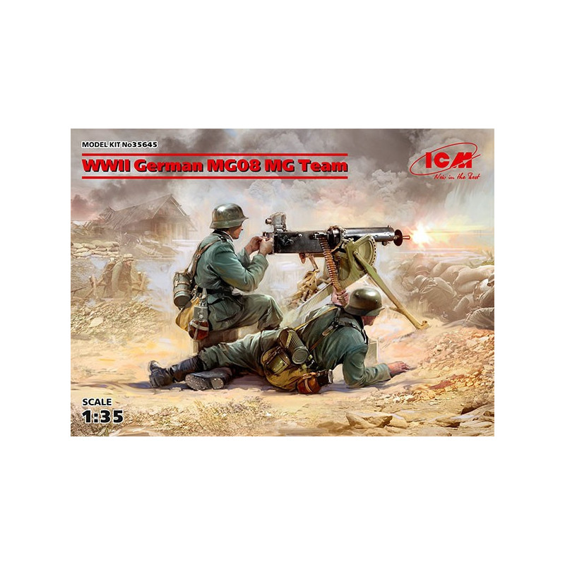 WWII German MG08 MG Team